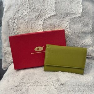 ILI Olive Green Leather Wallet